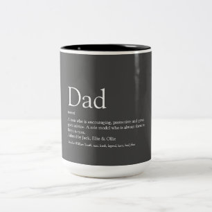 World's Best Ever Dad Daddy Father Definition Zweifarbige Tasse