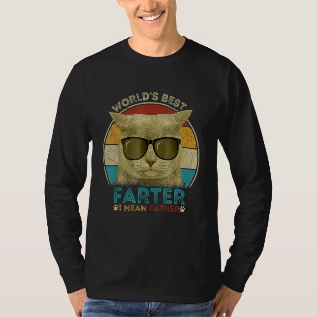 Worlds Best Farter I Mean Father t shirt Best Cat  (Vorderseite)