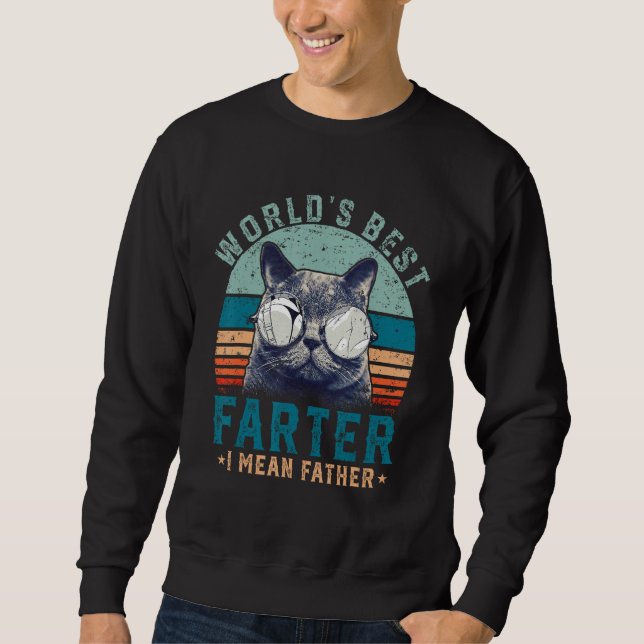 Worlds Best Farter I Mean Father Tees Best Cat Dad (Vorderseite)