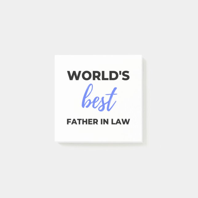 World's Best Father In Law 2 Post-it Klebezettel (Vorderseite)