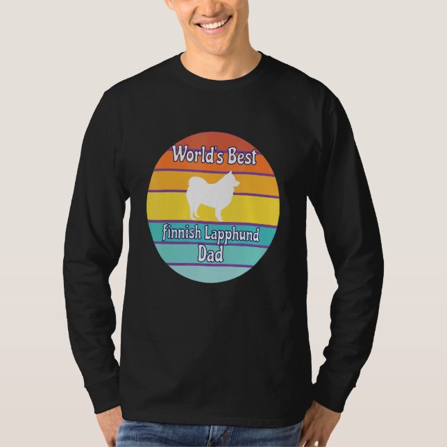 World's Best Finnish Lapphund Dad T-Shirt (Vorderseite)