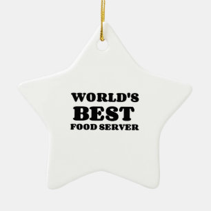 WORLD'S BEST FOOD SERVER KERAMIK ORNAMENT