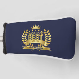 World's Best Golfer Navy Blue And Gold 5 Star Golf Headcover