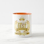 World's Best Grandma, Grandmother Fun Gold Zweifarbige Tasse<br><div class="desc">The perfect gift for the world's best Grandma,  Grandmother,  Granny,  Nan or Nanny. Personalize the name to create a unique gift. A perfect way to show her how amazing she is every day. Designed by Thisisnotme©</div>