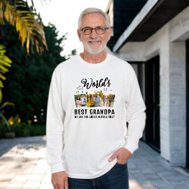 World's Best Grandpa Custom 3 Photo Collage Sweatshirt