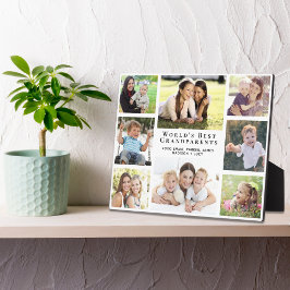 World's Best Grandparents Photo Collage Fotoplatte