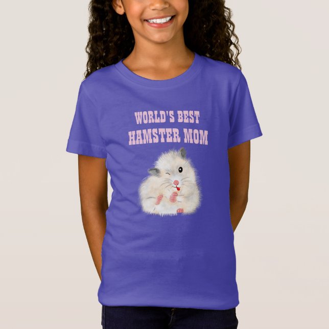 Worlds Best HAMSTER MAMA - Liebe Rescue Foster Ado T-Shirt (Vorderseite)