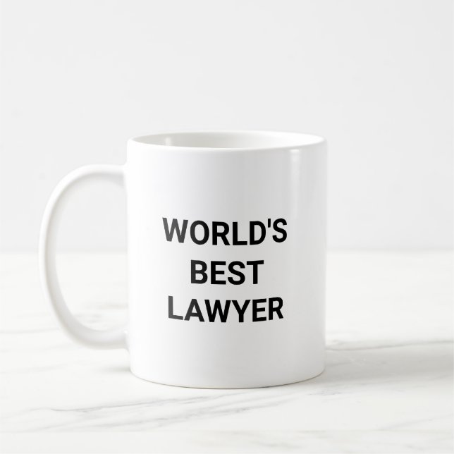 Worlds Best Lawyer Funny Career Coworker Gift Kaffeetasse (Links)