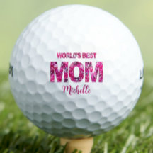 World's Best Mom Mother's Day - Pink Floral Name