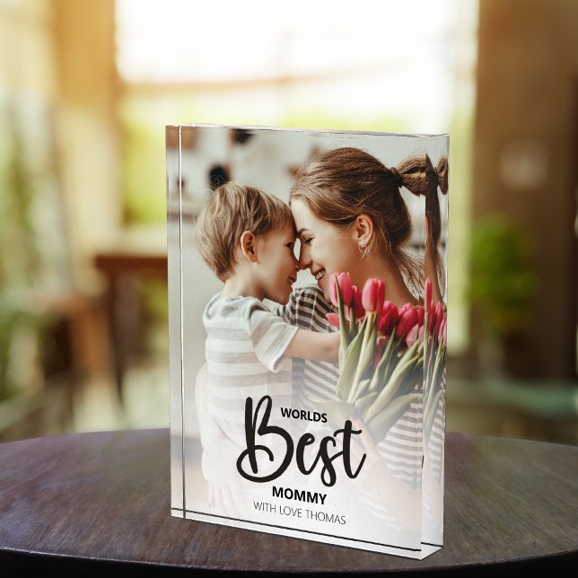 Worlds Best Mommy Photo with White Writing Fotoblock (Von Creator hochgeladen)