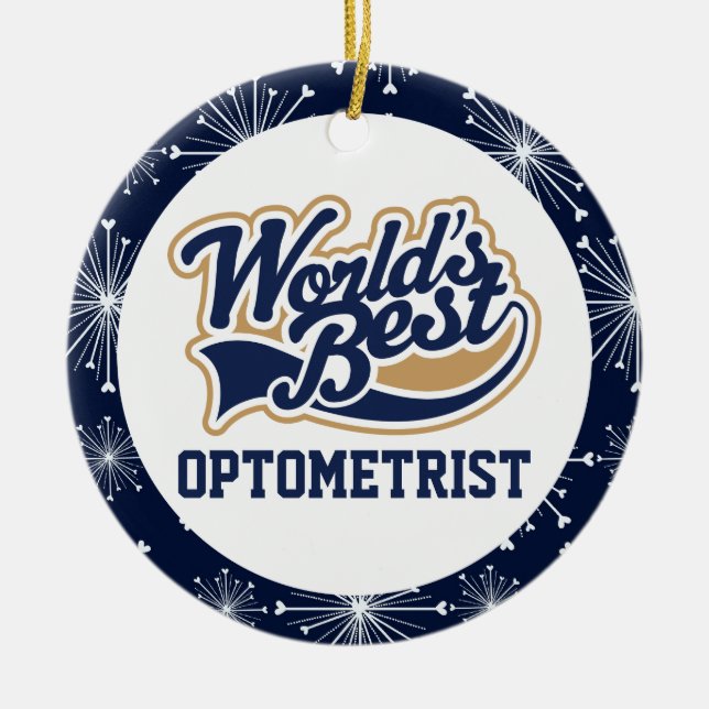 Worlds Best Optometrist Gift Keramik Ornament (Vorne)