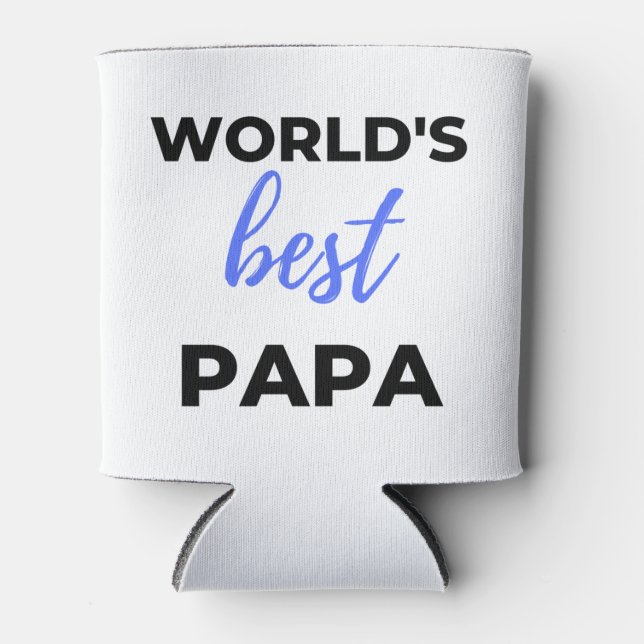 World's Best Papa bl Dosenkühler (Vorderseite)