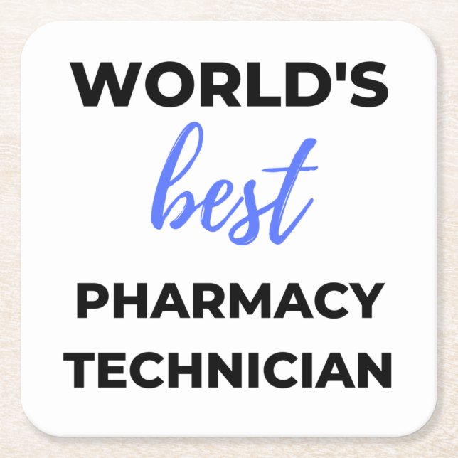 World's Best Pharmacy Technician 2 Rechteckiger Pappuntersetzer (Vorderseite)