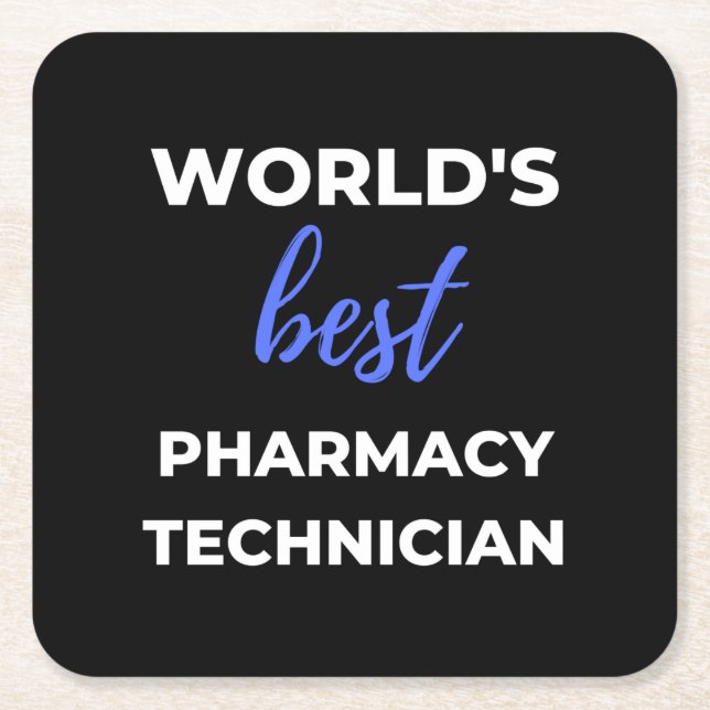 World's Best Pharmacy Technician Rechteckiger Pappuntersetzer (Vorderseite)