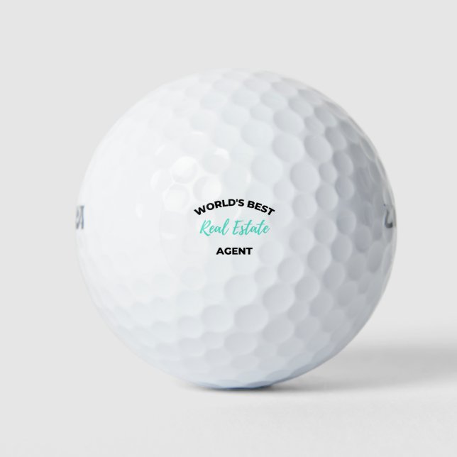 World's Best Real Estate Agent 2 Golfball (Vorderseite)