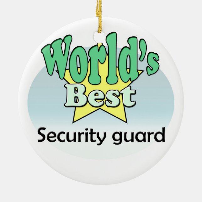 World's best Security Guard Keramikornament (Hinten)