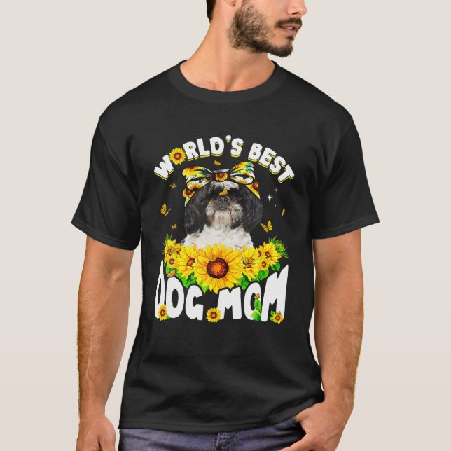 World's Best Shih Tzu Dog Mom Funny Mother's Day T-Shirt (Vorderseite)