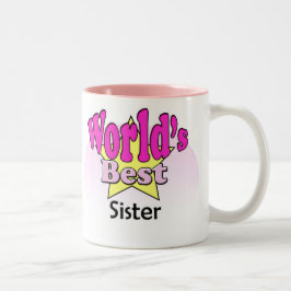 World's Best Sister Zweifarbige Tasse