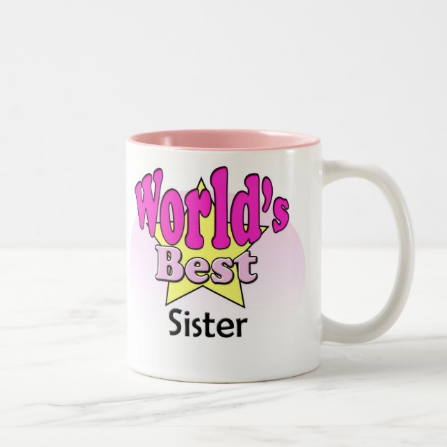 World's Best Sister Zweifarbige Tasse (Rechts)