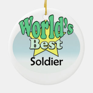 World's best Soldier Keramikornament