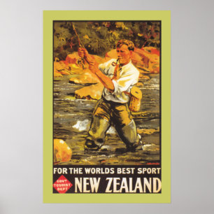 "World's Best Sport" - Neuseeland Poster