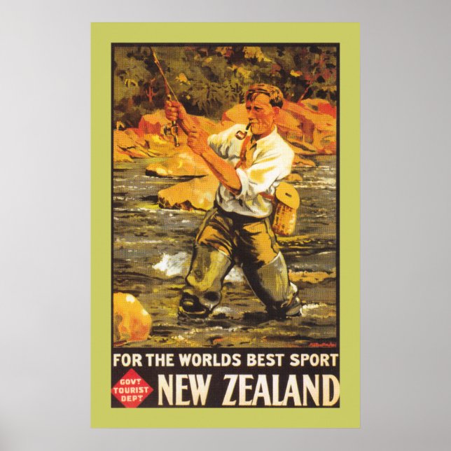 "World's Best Sport" - Neuseeland Poster (Vorne)