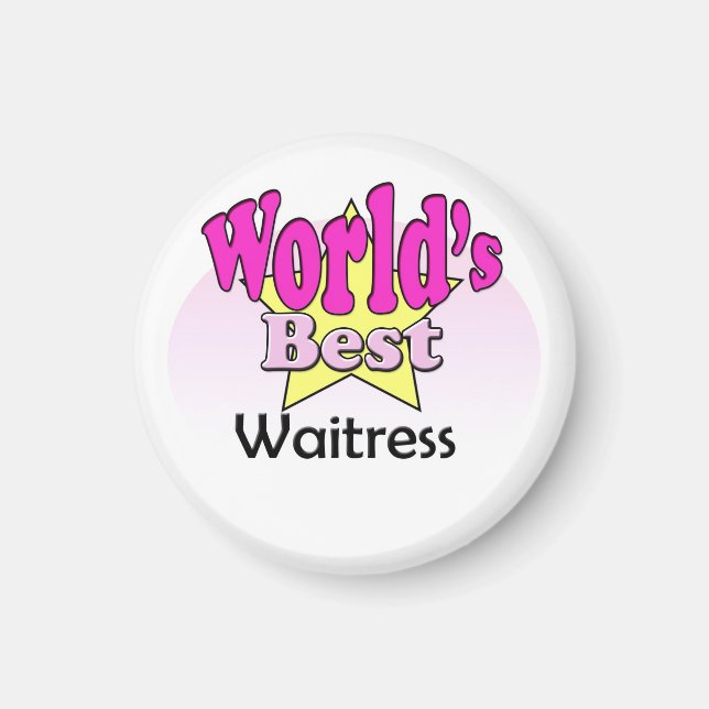 World's Best Waitress Magnet (Vorne)