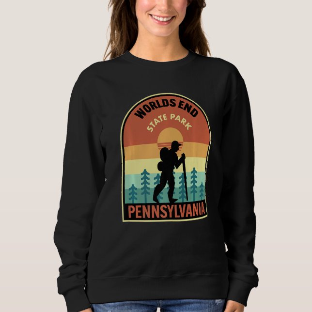 Worlds End State Park PA Retro   Sweatshirt (Vorderseite)