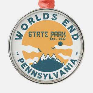 Worlds End State Park Pennsylvania Retro Vintage Ornament Aus Metall