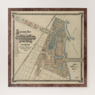 World's Fair Chicago Souvenir Map, 1893 Puzzle