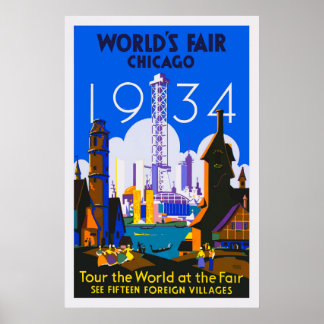 World's Fair Chicago Vintage Poster