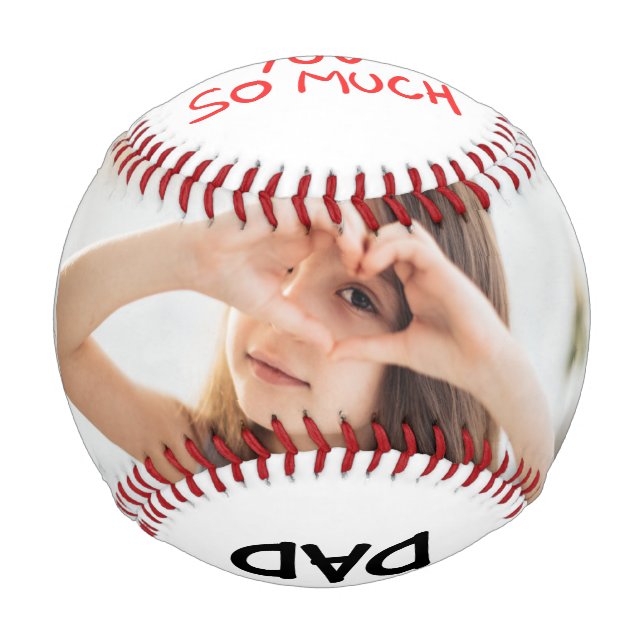 World's Greatest Dad Fathers Day Photo Collage Baseball (Rückseite)