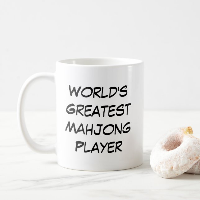 "World's Greatest Mahjong Player" Kaffeetasse (Mit Donut)