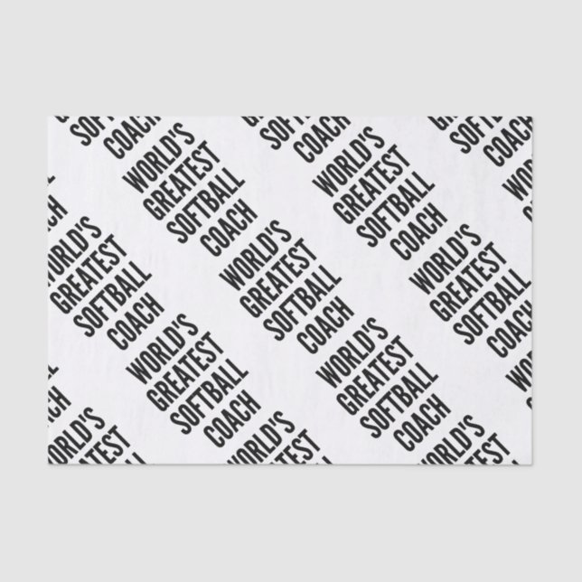 Worlds Greatest Softball Coach Seidenpapier (Vorderseite)