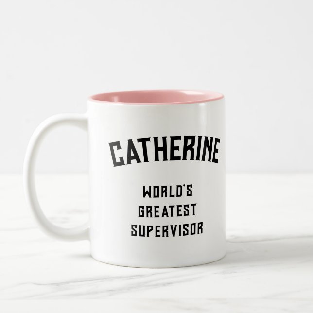 World's Greatest Supervisor Zweifarbige Tasse (Links)