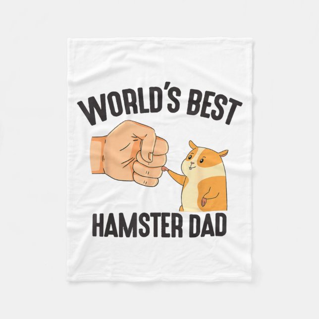 World's Hamster Dad Costume For Animal Lovers Hams Fleecedecke (Vorderseite)