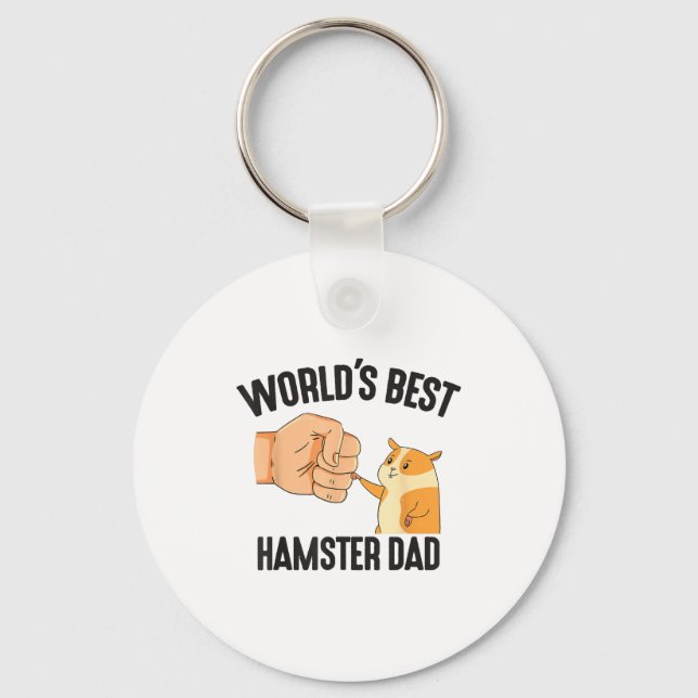 World's Hamster Dad Costume For Animal Lovers Hams Schlüsselanhänger (Vorderseite)