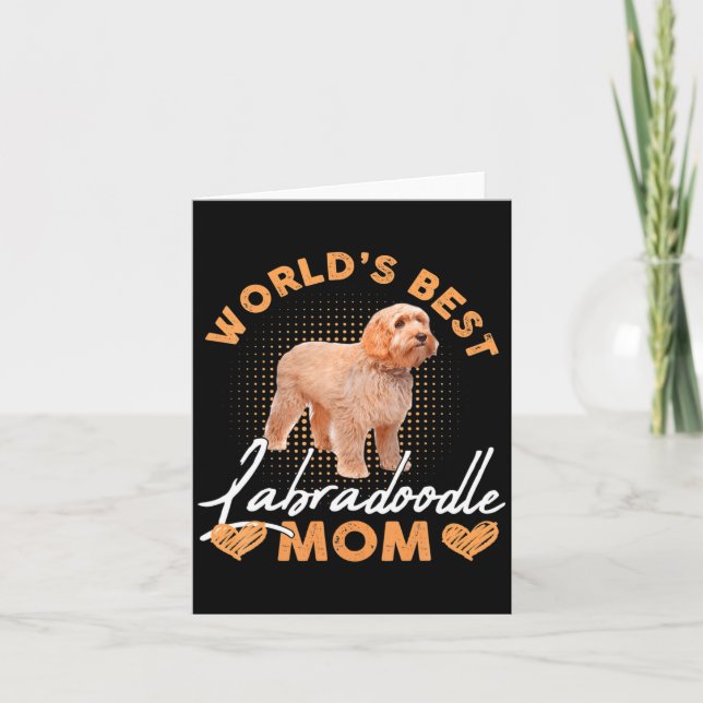Worlds Labradoodle Mom Dog Funny  Karte (Vorderseite)