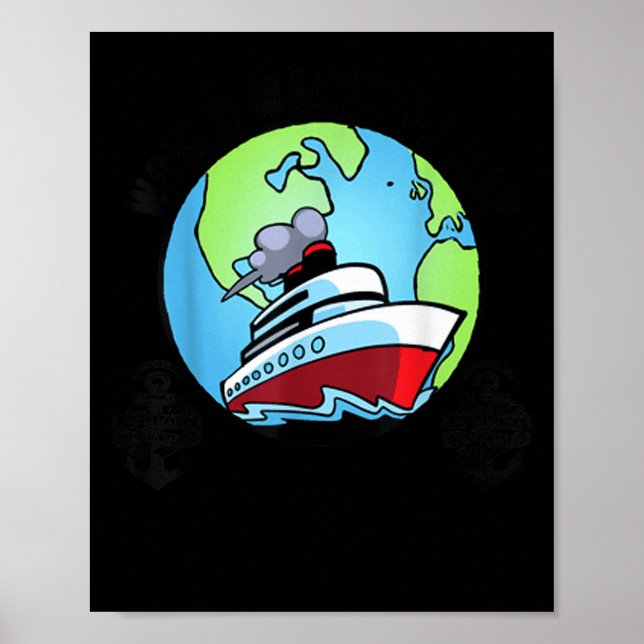 World's Maritime Daddy Ship Seaman Captain Husband Poster (Vorne)