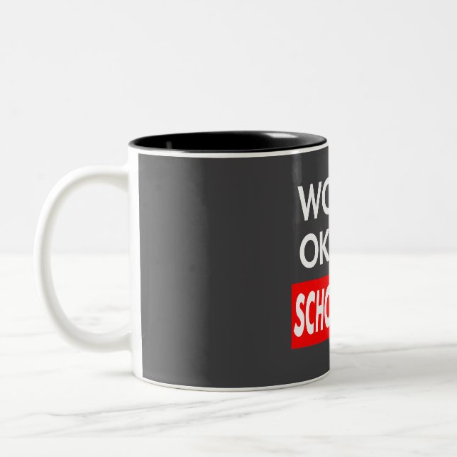 Worlds okay est Schoonover Zweifarbige Tasse (Links)