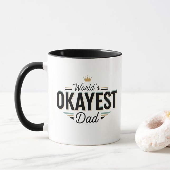 Worlds Okayest Dad Tasse  (Mit Donut)