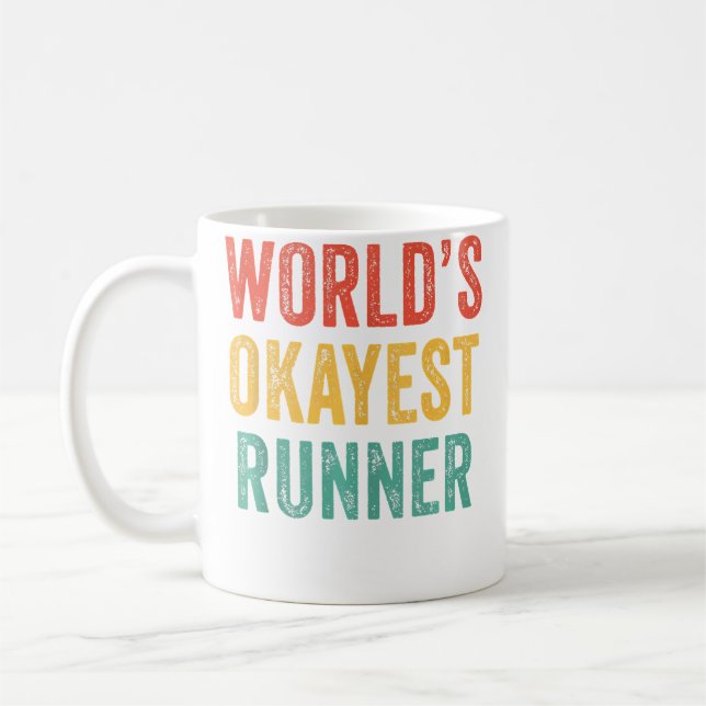 World'S Okayest Runner Funny Running Kaffeetasse (Links)