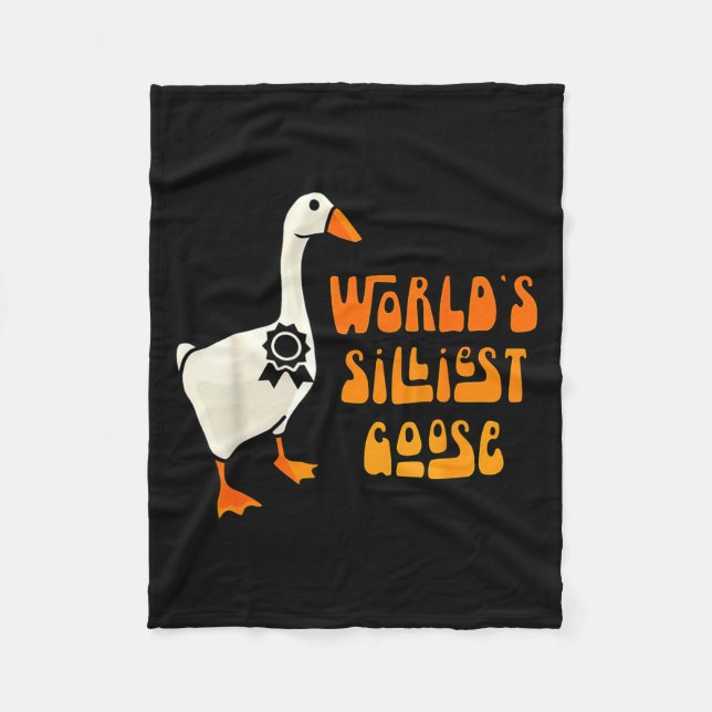 World's Silliest Goose Funny Goose Lovers  Fleecedecke (Vorderseite)