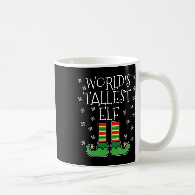 World's Tallest Elf Matching Family Group Christma Kaffeetasse (Rechts)