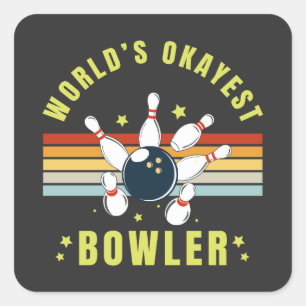 Worlds Tokest Bowler Quadratischer Aufkleber