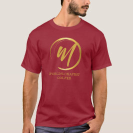 Worlds Tokest Golfer Funny Monogram T-Shirt