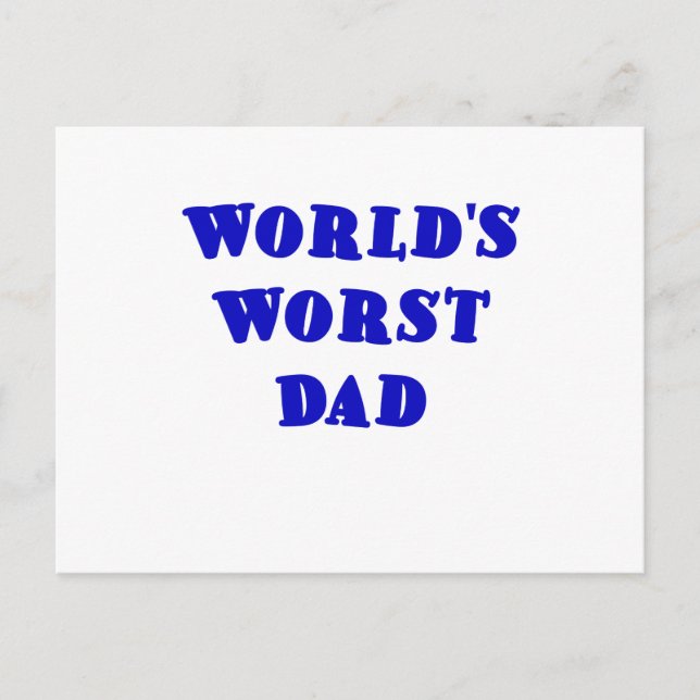 Worlds Worst Vater Postkarte (Vorderseite)