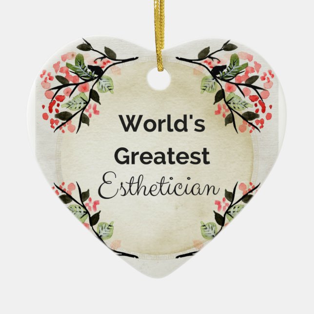 World'sGreatest Esthetician Keramikornament (Vorne)