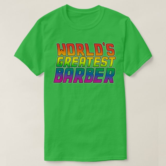 Worldx27s bester barber Lgbt Gay Pride T-Shirt (Design vorne)