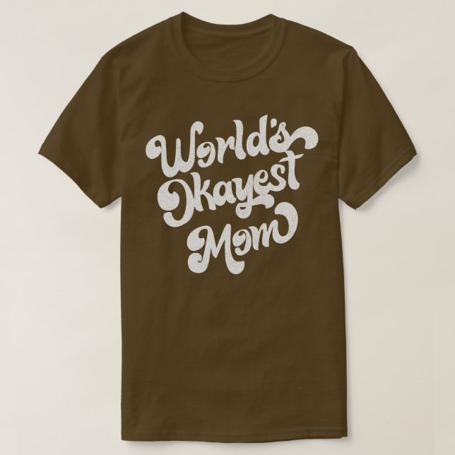 Worlest Mama Retro Faded Style Design White T-Shirt (Design vorne)